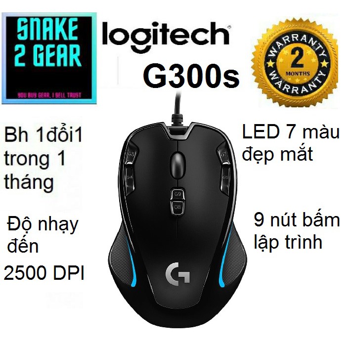 Chuột Gaming Có Dây Logitech G300s 2500DPI RGB_ like new SNK