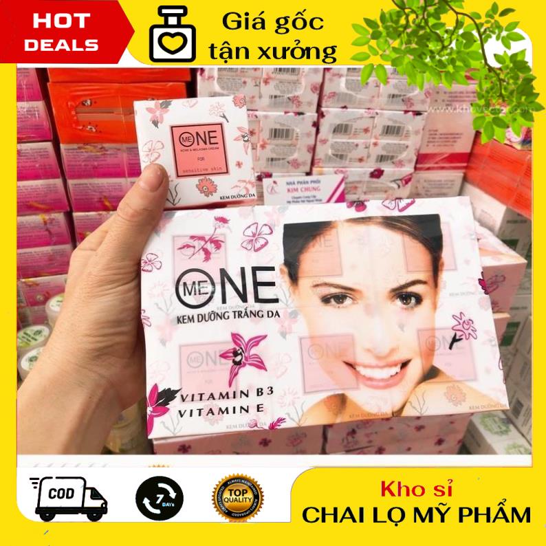 [GIÁ TẬN GỐC] [Lố 12 hộp] Kem dưỡng trắng da Me One 4,5g, nguyên liệu, công thức làm kem trộn trắng da body