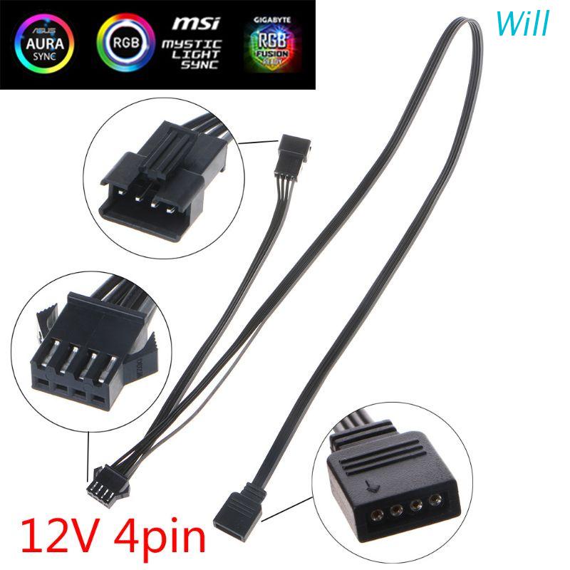 Dây cáp nối dài 12V 4Pin RGB cho bảng mạch chủ Giga/Microstar/A-sus | BigBuy360 - bigbuy360.vn