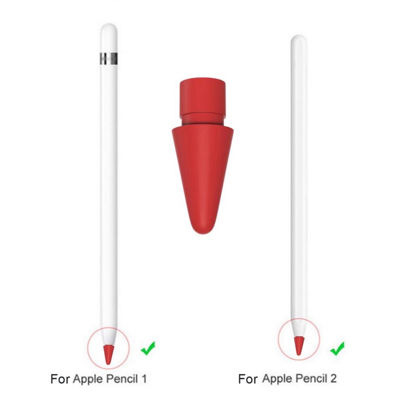 Đầu ngòi bút ANKNDO màu trơn thay thế thích hợp cho Apple Pencil thế hệ 1 2 12