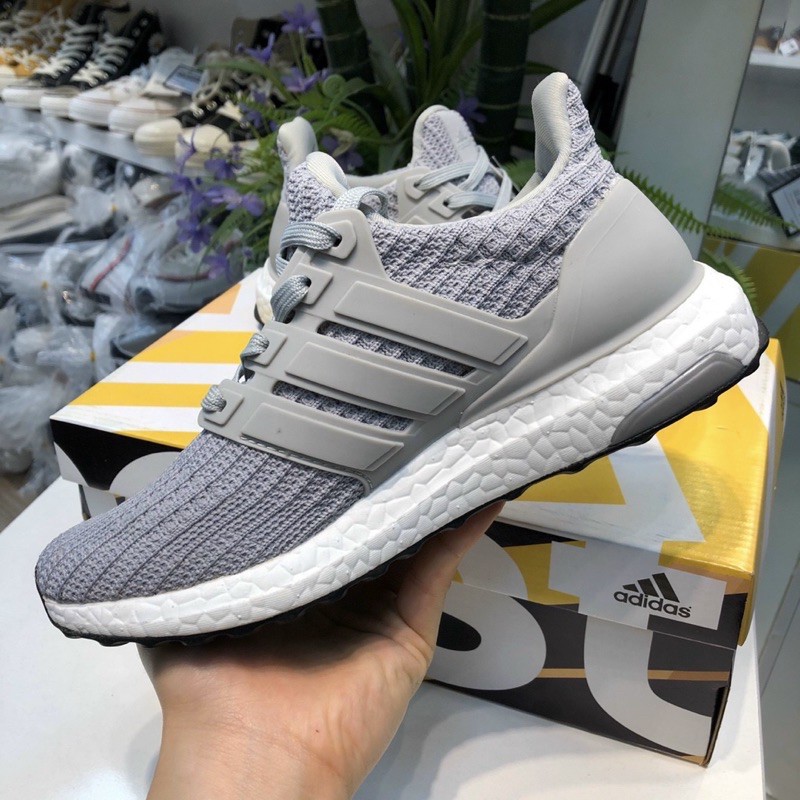 (Video cận cảnh) Giày thể thao sneaker ultra boost 4.0 xámo