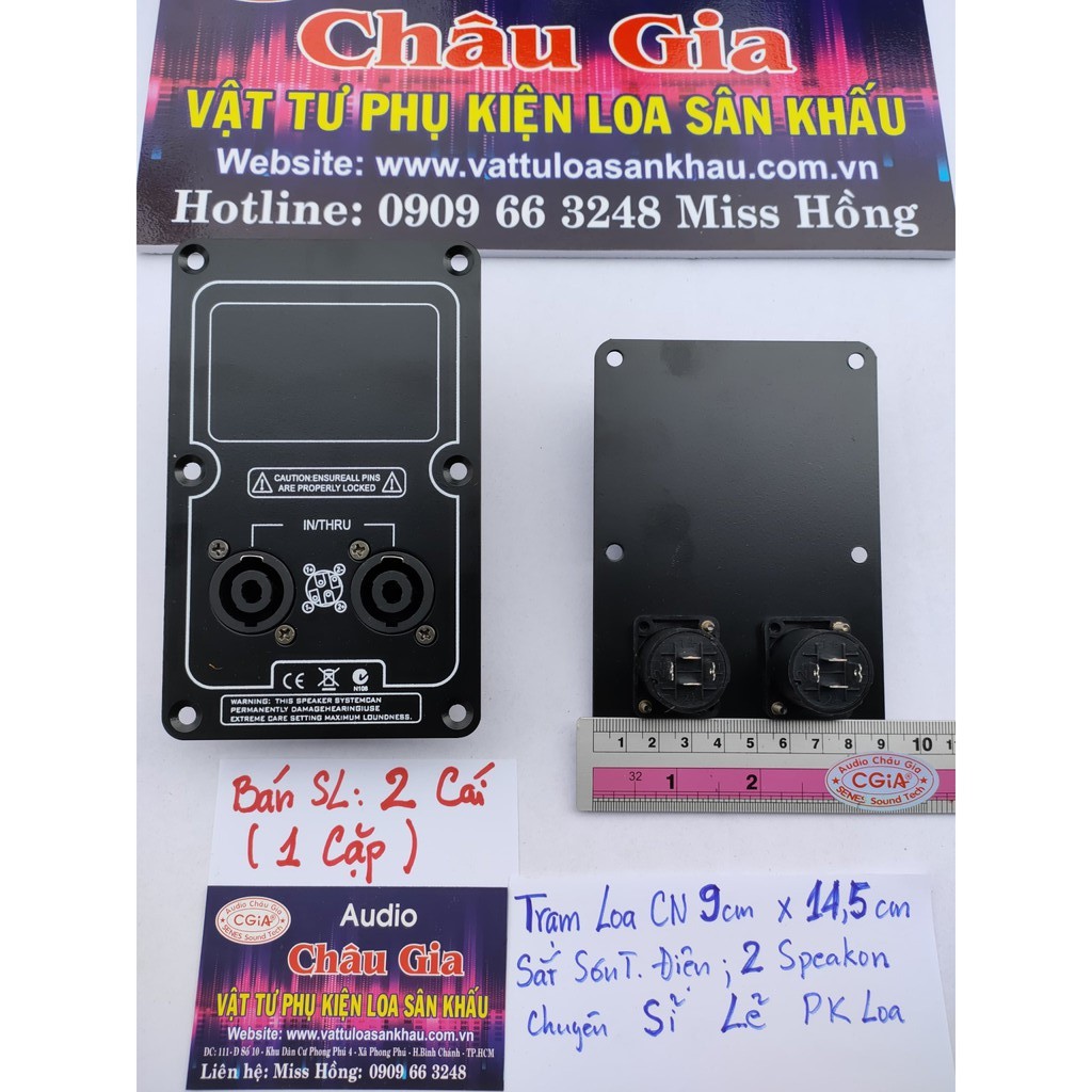 Trạm loa bằng sắt 9cm x 14.5cm 2 cái Audio châu Gia