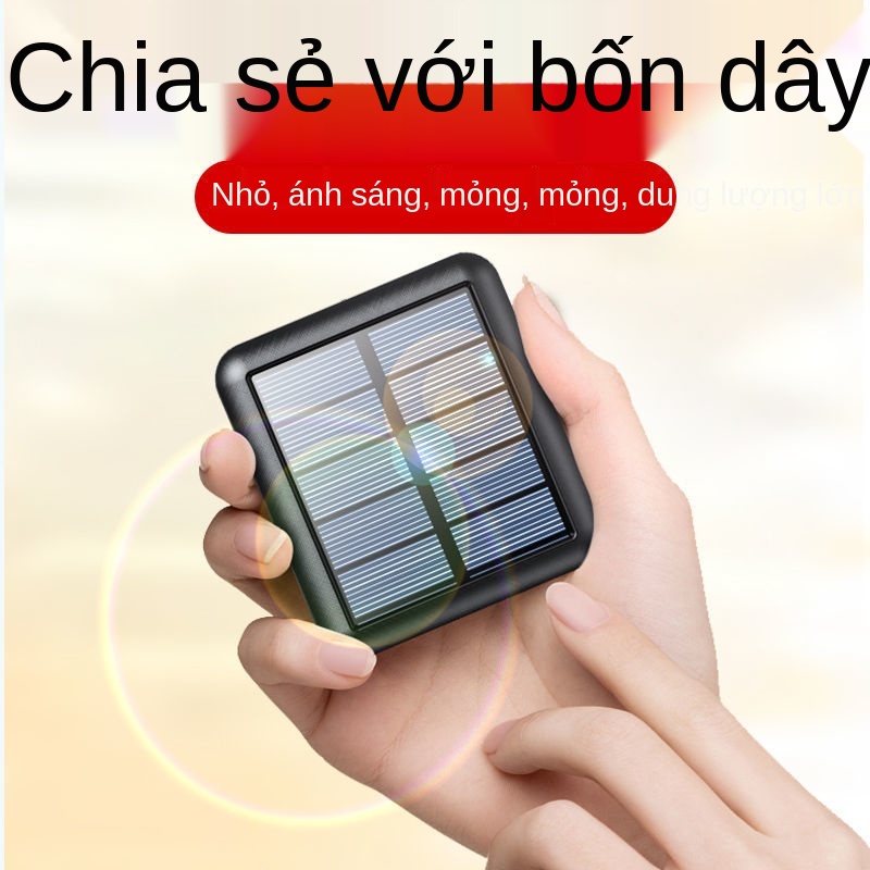 ™□✁pin sạc dự phòng 20000mah Ngân hàng điện di động nhanh dung lượng cao nhỏ với cáp năng mặt trời riêng, thoại phổ thôn