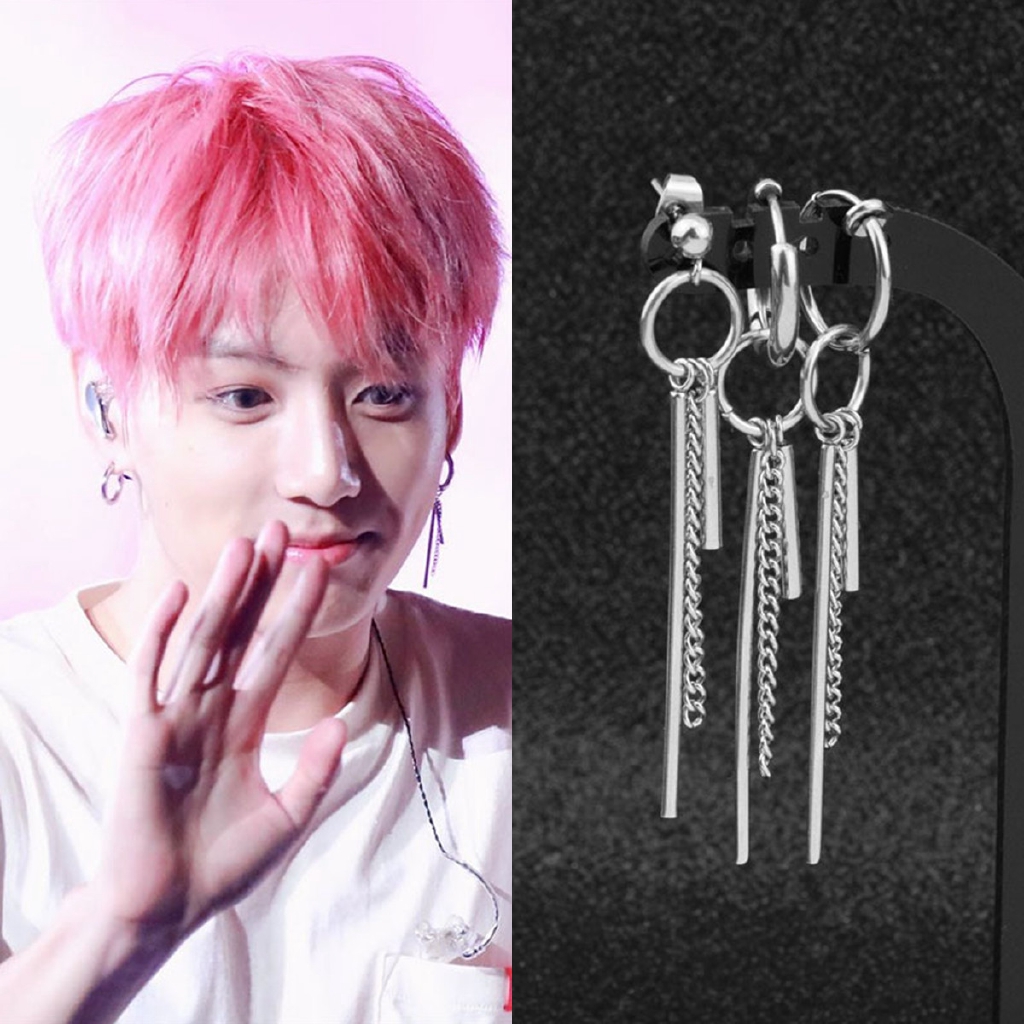 ✨ Ready Stock ✨  ✪ K-POP Bông tai ✪ 1Pc BTS Earring Bangtan Boys Punk Stud Earrings Fashion Jewelry