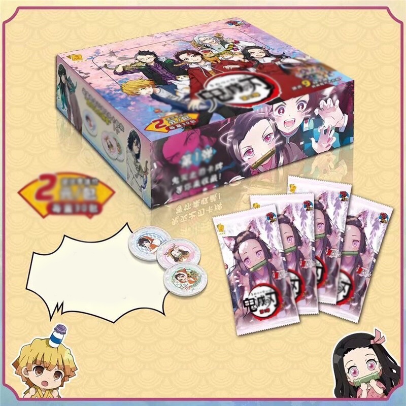 (FULL BOX m40) Hộp ảnh thẻ THANH GƯƠM DIỆT QUỶ KIMETSU NO YAIBA trò chơi nhân phẩm gacha anime