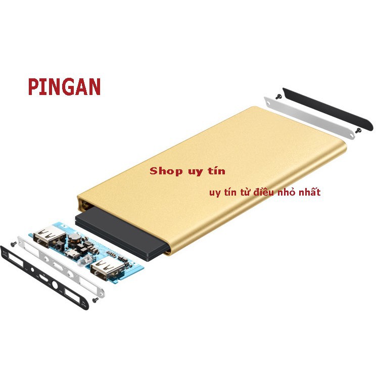 Sạc pin dự phòng PINGAN vỏ sắt siêu MỎNG, dung lượng KHỦNG 9800mAh sdt liên hệ 0328680807