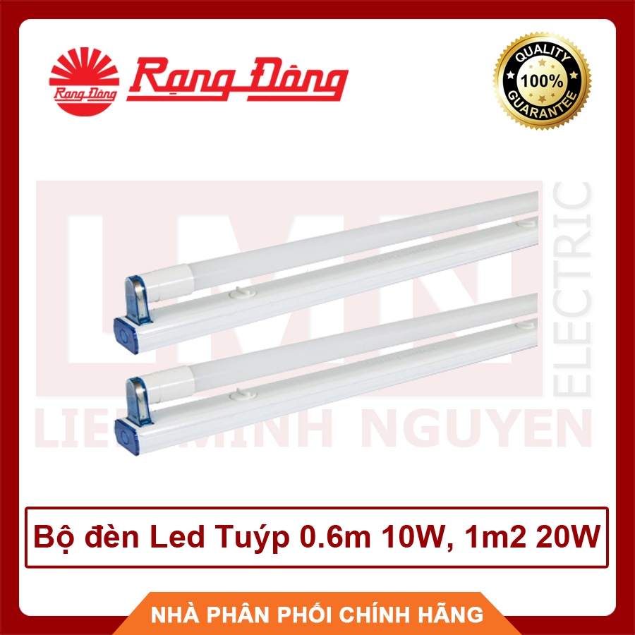 (Combo 12 bộ) Rạng Đông, BH 2 năm, Bộ đèn Led Tuýp 0.6m 10W, 1m2 20W hàng Việt Nam - Chất lượng cao