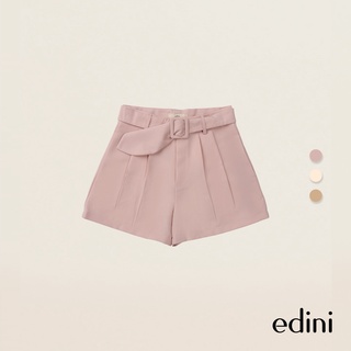 Quần short phối thắt lưng màu hồng edini - s143 - s144