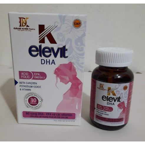 Viên uống Vitamin tổng hợp cho bà bầu bổ sung DHA , Acid Folic - K ELEVIT DHA - Hộp 30 viên