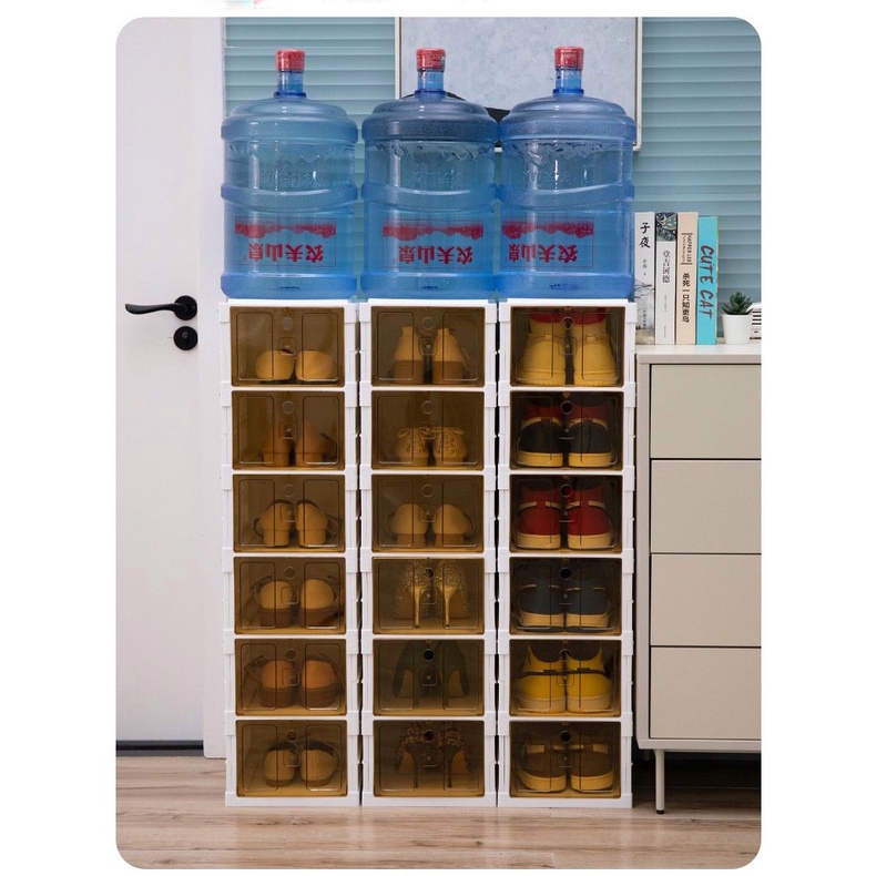 Tủ giày Lắp Ráp 3 Ngăn 6 Ngăn 9 Ngăn Kệ Để  Giày Dép Hộp Nhựa Cứng Chống Bụi HCM Legaxi