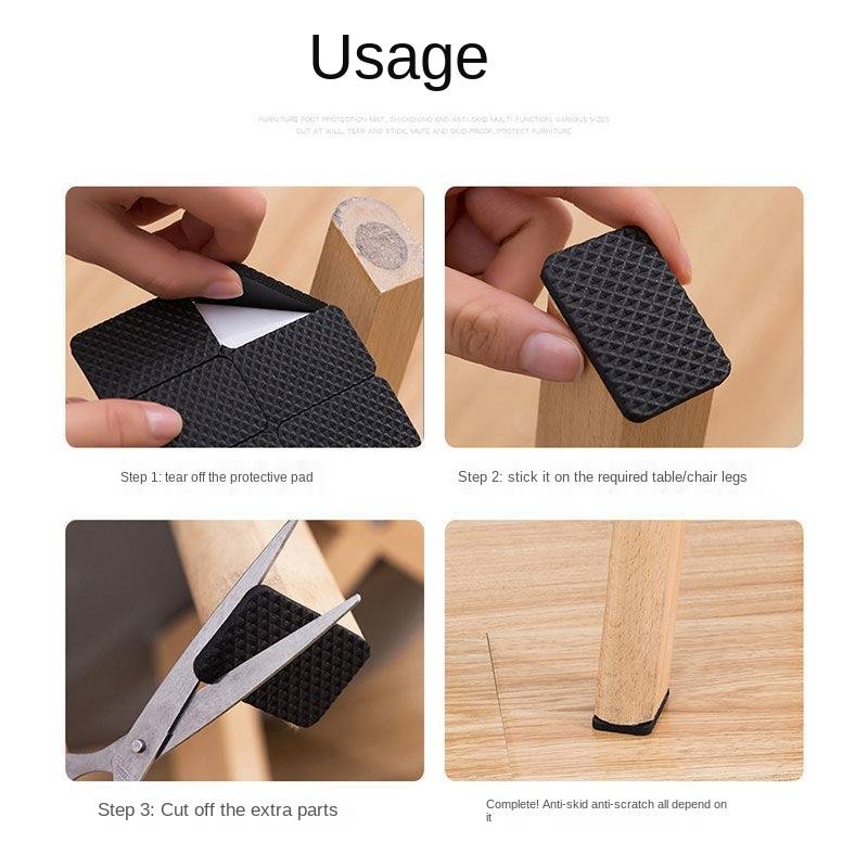 Chairs tables footpads  anti-collision stickers  table and chair gaskets furniture stools anti-skid resistance fixed sofa noise reduction silence  thickening