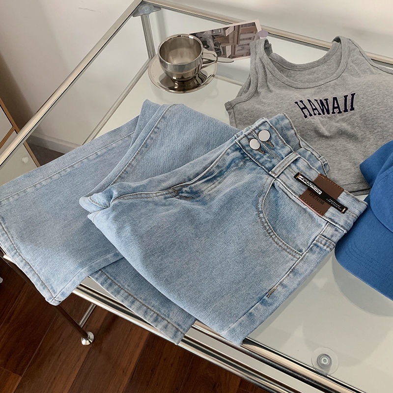 Quần Jean Nữ Ống Rộng Lưng Cao Thời Trang Mùa Thu Mới