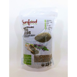 Hạt Chia Đen Sunfood Hữu Cơ Hàng Mỹ 454g Giảm Cân, Tốt Cho Phụ Nữ Mang Thai
