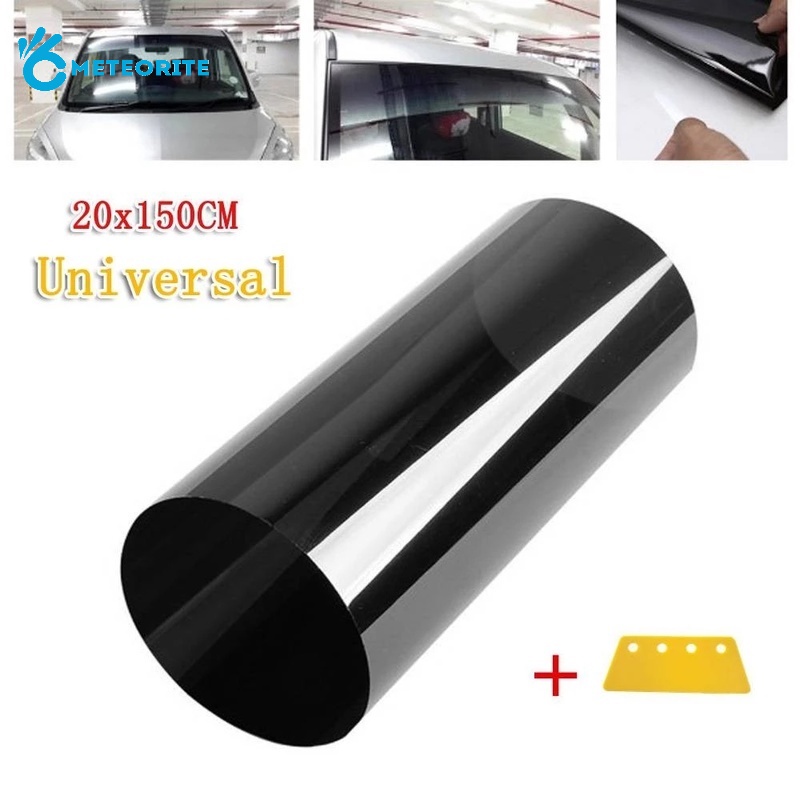 Miếng Dán Chống Nắng/ Chống Thấm Nước 20X150Cm 5% VL Màu Đen Cho Cửa Sổ Xe Hơi