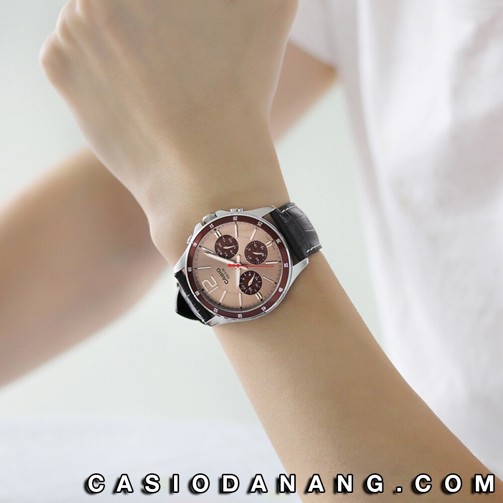 Đồng hồ nam dây da Casio Standard chính hãng Anh Khuê MTP-1374L-7A1VDF (43mm)