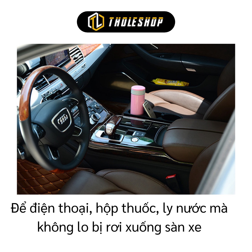 ĐỰNG CHAI NƯỚC XE HƠI XẢ TỒN Kệ đựng chai nước ô tô không cần gắn vít để 2 chai nước và điện thoại 7451