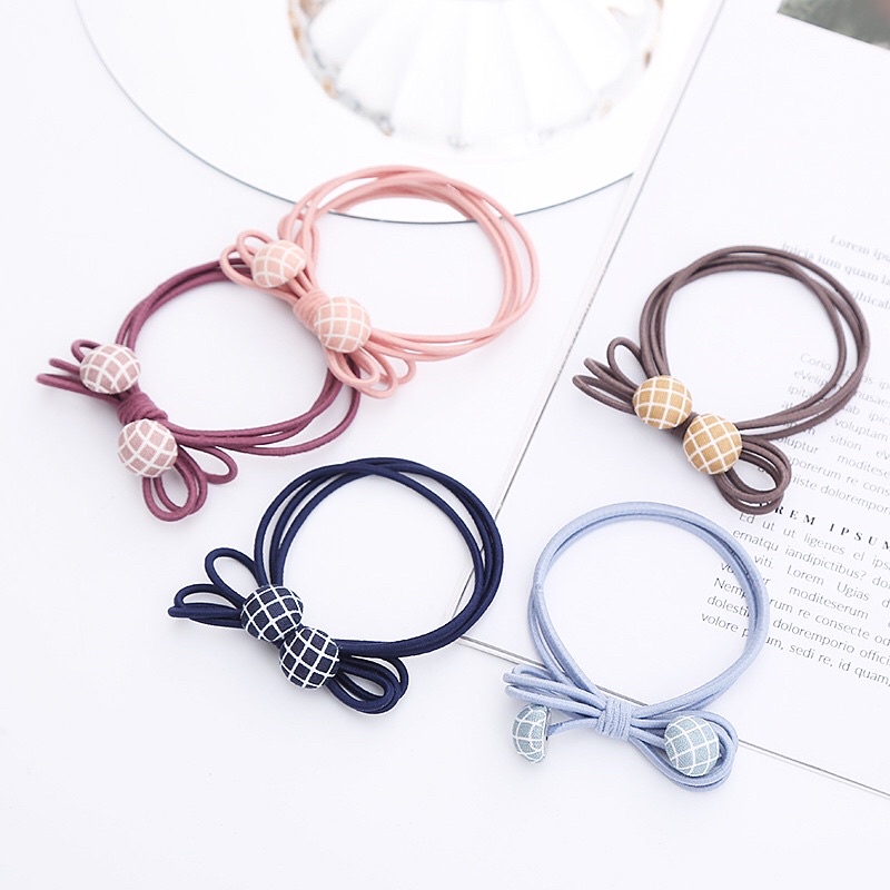 Combo 2c Dây Buộc Tóc Dễ Thương Cute phong cách Hàn Quốc - Thun cột tóc học sinh nhiều màu siêu rẻ
