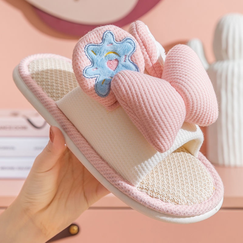 Oeteo Dép Xỏ Ngón Đính Nơ Xinh Xắn Cho Nữ