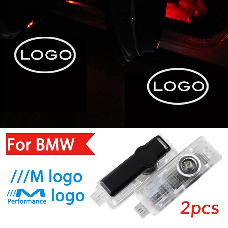 Set 2 Đèn Chiếu Logo Gắn Cửa Xe Hơi BMW X5 E70 E60 E90 F10 F20 F30 X1 X3 E92 E87 E65 E66 E67 E68