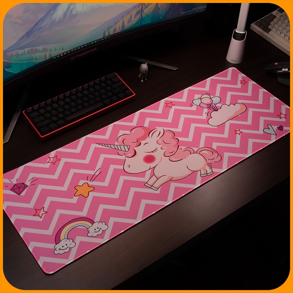 Mouse Pad, Miếng Lót Chuột Cỡ Lớn, Bàn Di Chuột Cute Dễ Thương 900x400/800x300 độ dày 3 mm