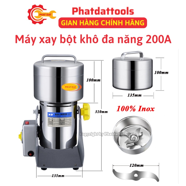 Máy Xay Nghiền Các Loại Hạt,Củ ,Quả Thành Tin Bột Siêu Mịn BOUTIQUE 200A