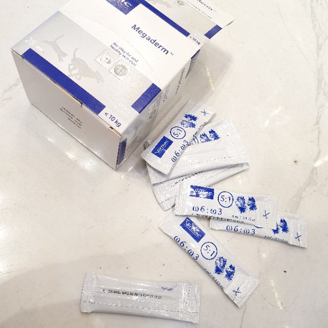 Gel dinh dưỡng Megaderm- Virbac giúp mượt da lông và hỗ trợ điều trị viêm da, giảm ngứa 4ml