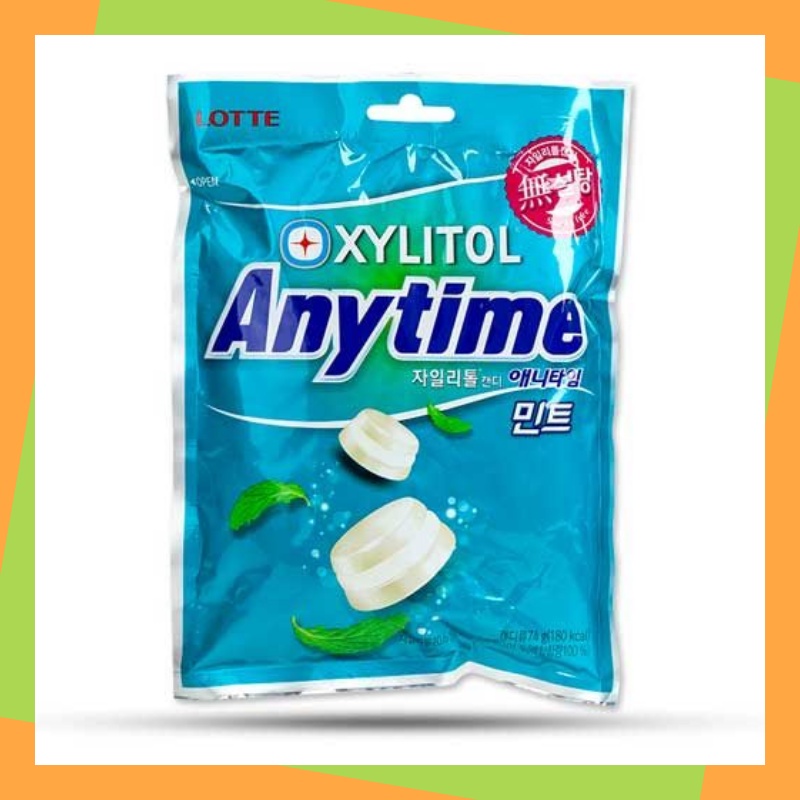 Kẹo Bạc Hà Xylitol Anytime Hàn Quốc 92g