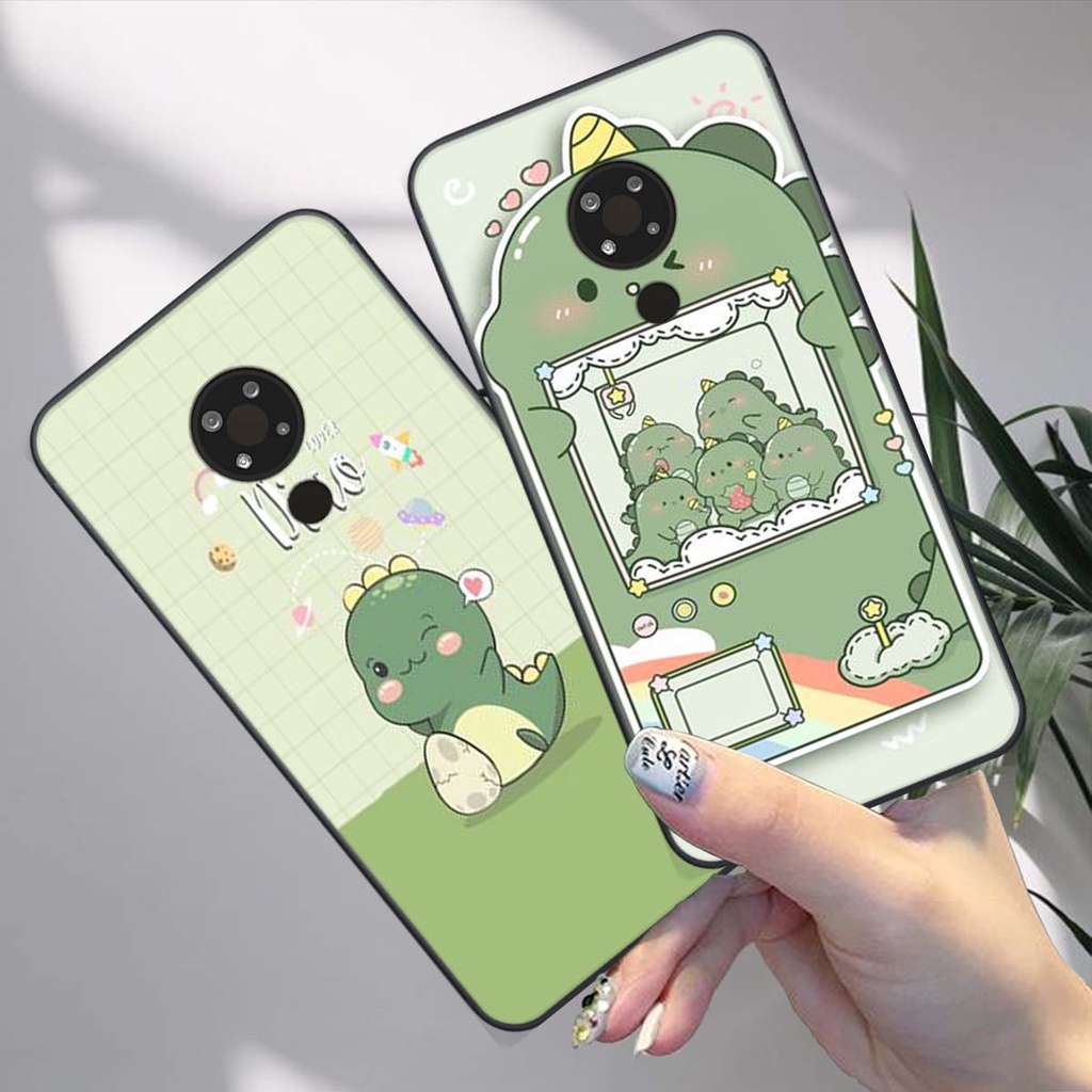 Ốp lưng điện thoại Nokia 3.4 in hình khủng long siêu cute, đáng yêu