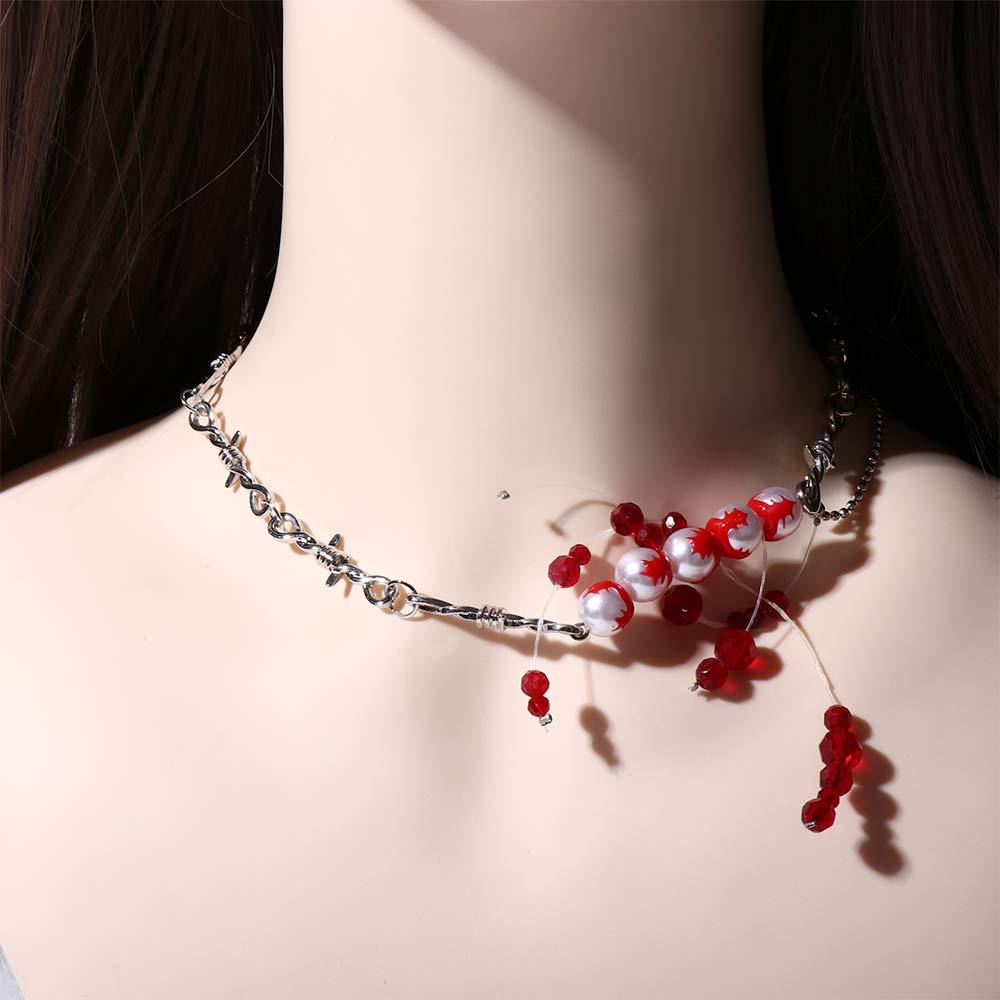 BACK2LIFE Vòng Cổ Tua Rua Màu Sắc Phong Cách Gothic Thời Trang Cho Nữ