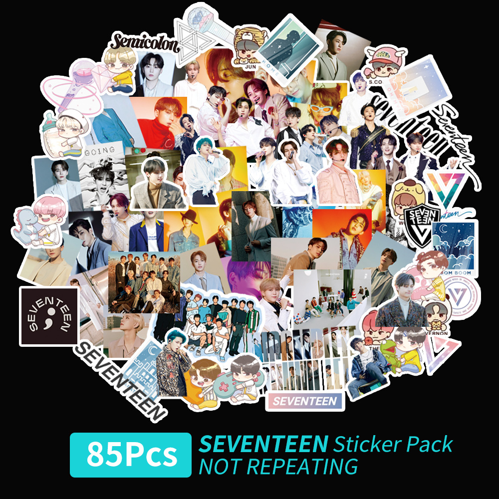 Set 85 Sticker Nhóm Nhạc Seventeen Dán Trang Trí Sổ Lưu Niệm