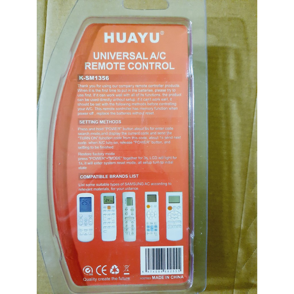 Remote Điều khiển điều hòa Samsung đa năng tất cả các dòng 1&amp;2 chiều Inverter - Hàng mới 100% Tặng kèm Pin