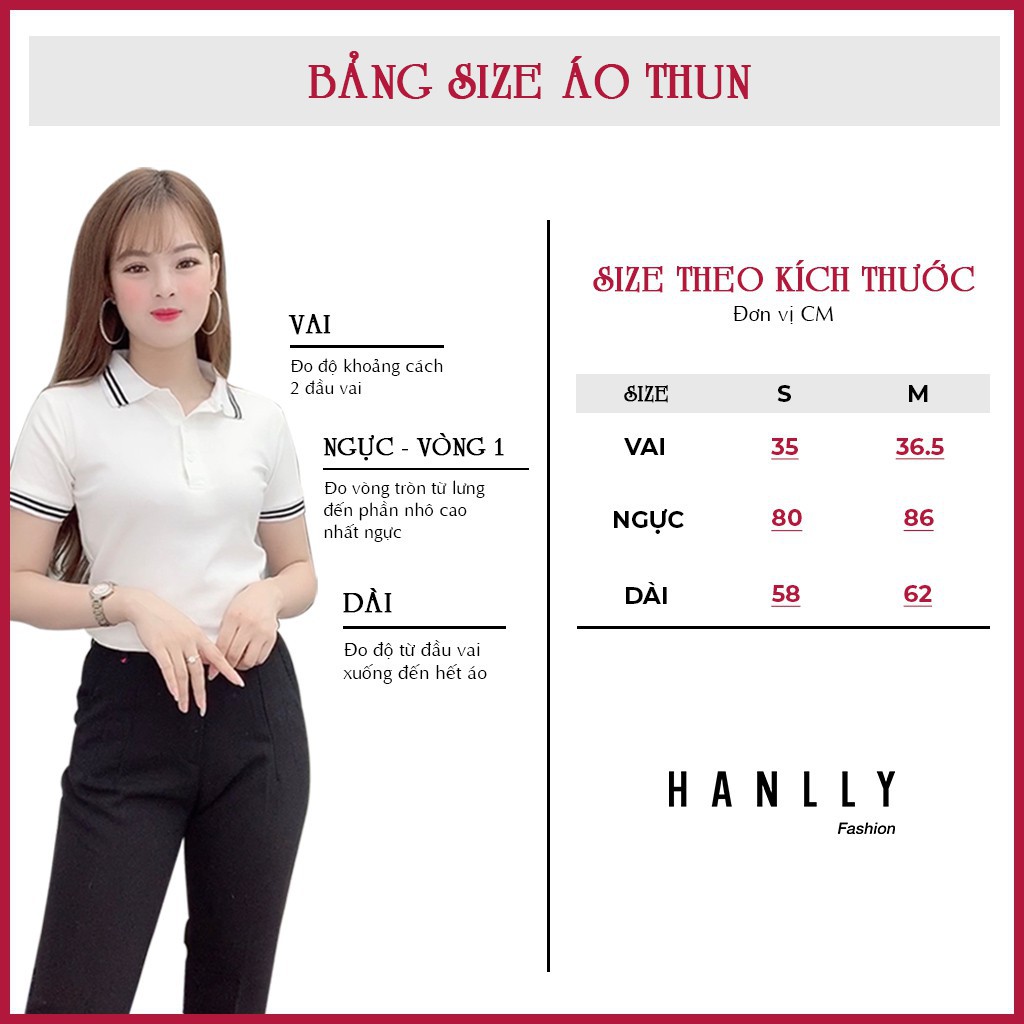 Áo Thun Polo Nữ Trơn Basic Tay Ngắn Cổ Bẻ Cotton Trẻ trung | BigBuy360 - bigbuy360.vn