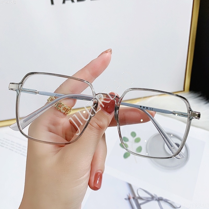 Kính Mát Gọng Vuông Trong Suốt Chống Tia Sáng Xanh Thời Trang Hàn Quốc