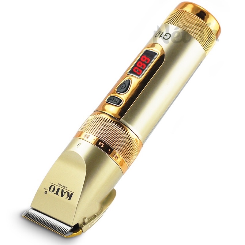 Tông đơ cắt tóc KATO G10, Máy hớt tóc G10. Dùng pin 18650 tháo rời, có led hiển thị dung lượng pin