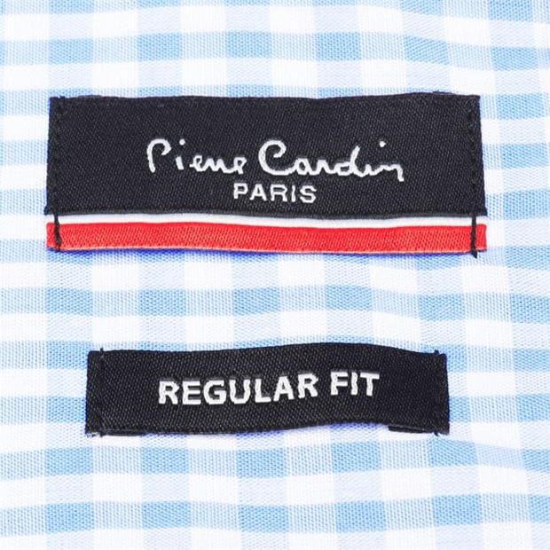 [ Size M ] Áo Sơ Mi Nam Ngắn Tay Pierre Cardin Blue Check