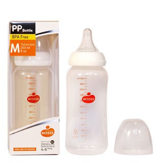 BÌNH SỮA PP WESSER CỔ HẸP 60/140/250ML