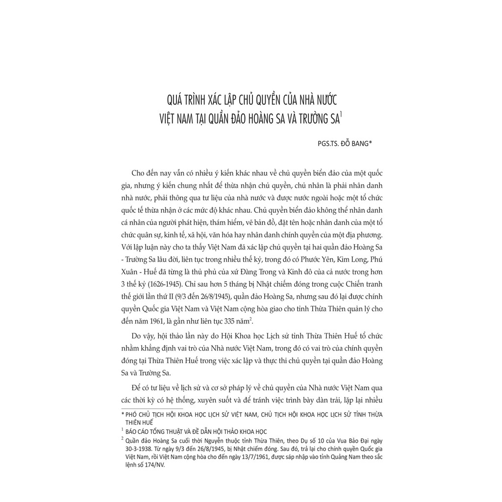 Sách - Quá Trình Xác Lập Chủ Quyền Của Nhà Nước Việt Nam Tại Quần Đảo Hoàng Sa Và Trường Sa | BigBuy360 - bigbuy360.vn