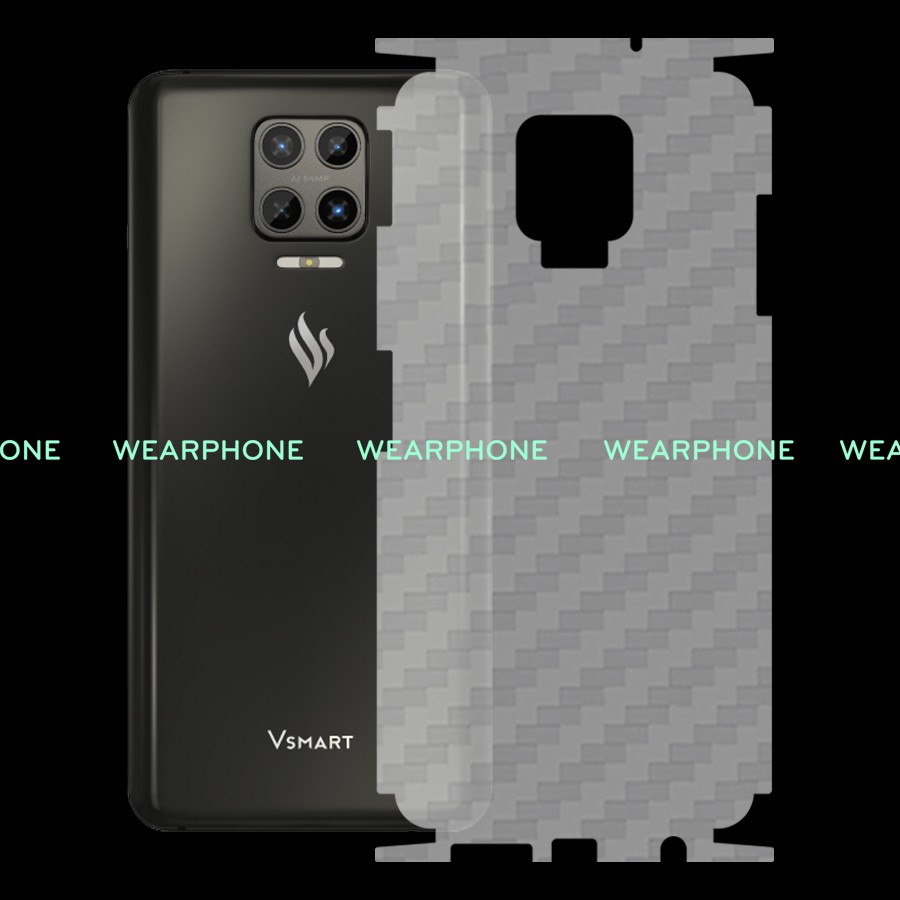[Carbon Vsmart ] Miếng Dán Decal Carbon Fiber Full Viền Vsmart Aris Aris Pro Joy 4 Kèm bộ phụ kiện dán đầy đủ wearphone