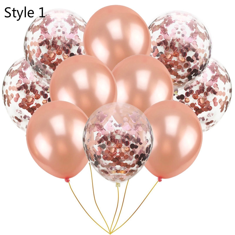 Set 10 bong bóng latex 12 inch màu vàng hồng trang trí tiệc cưới/sinh nhật