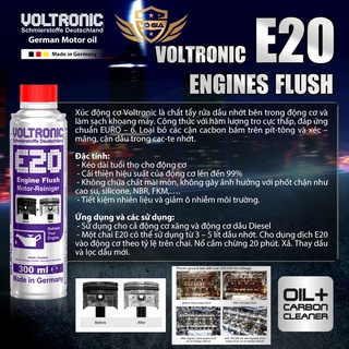[VG527] Dung dịch súc rửa động cơ VOLTRONIC E20 ENGINE FLUSH 1L - chiếc lẻ