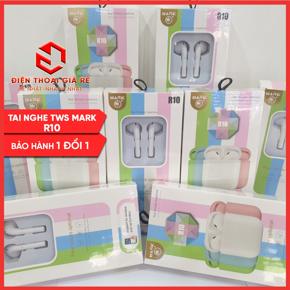 Tai Nghe Bluetooth TWS Mark R10 - Chính Hãng, Bảo Hành 1 Đổi 1 Trong 3 Tháng