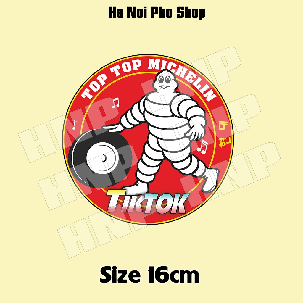 Tem Dán Trang Trí Michelin dán xe | Logo Tik Tok Michelin Mi22-2 Hà Nội Phố Xe Tải