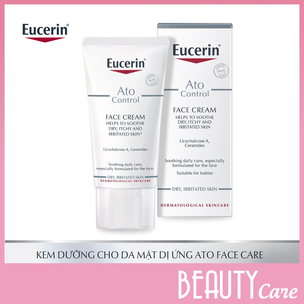 EUCERIN Kem Dưỡng Giảm Ngứa, Đỏ Cho Da Mặt Eucerin Ato Control 12% Omega 50ml