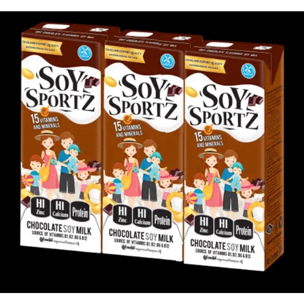 Sữa đậu nành Thái Lan Soy sportz date T11/2021 - thùng 36 hộp 230 ml mix sẵn 2 vị