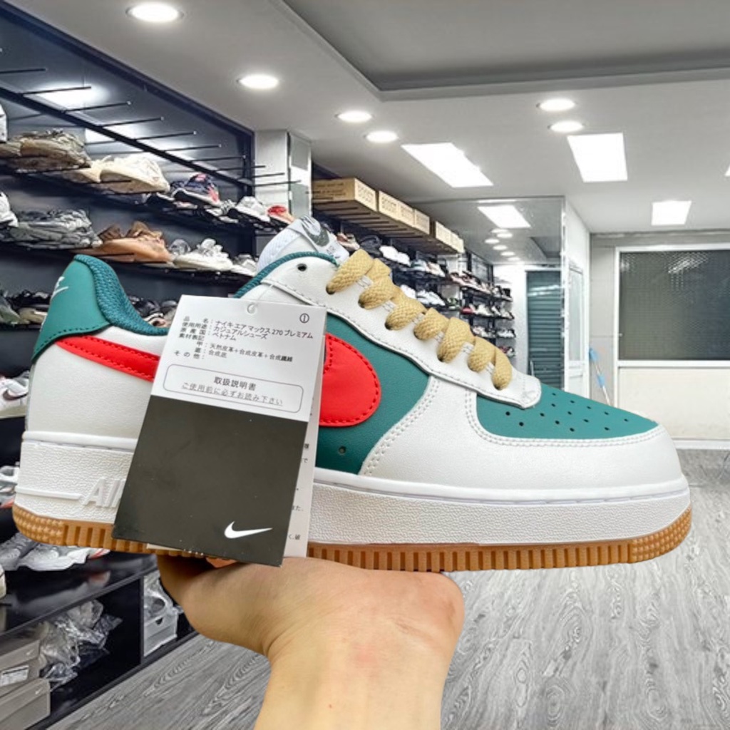 Giày _Nike Air Force 1 Gucci, Giày Sneaker AF1 Xanh Đỏ Nam Nữ Thể Thao Cổ Thấp Cao Cấp Full Box Bill - Yabi_boutique