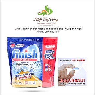 Viên rửa chén bát nhật bản finish power cube 150 viên