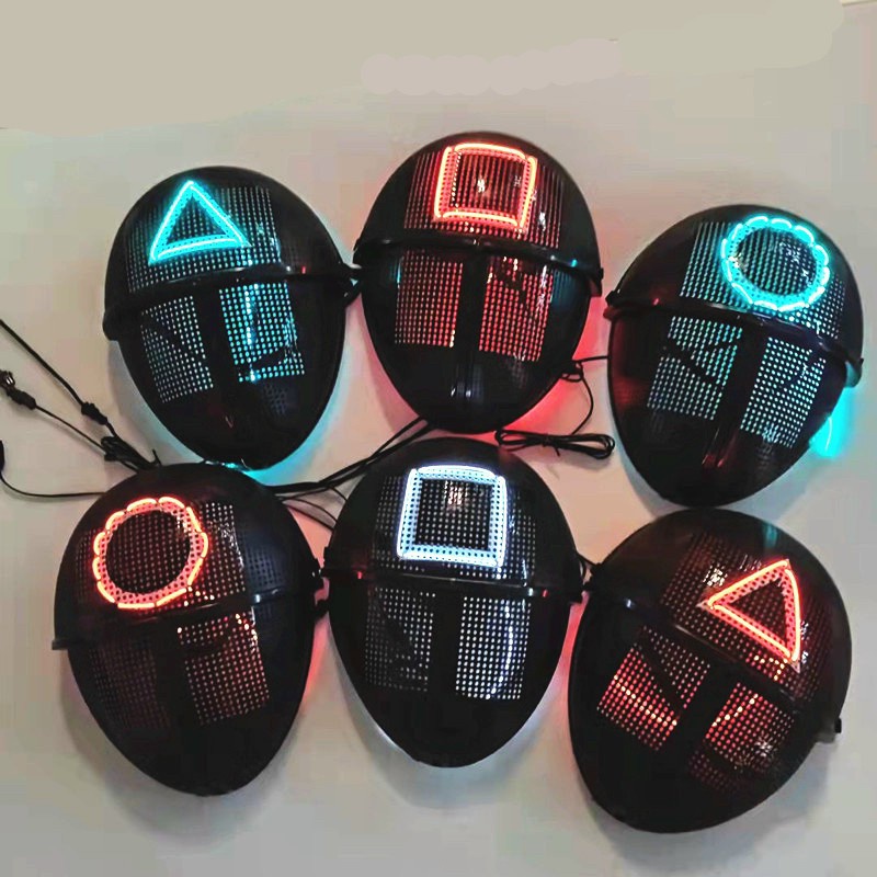 Mặt nạ Squid Game cosplay phiên bản LED