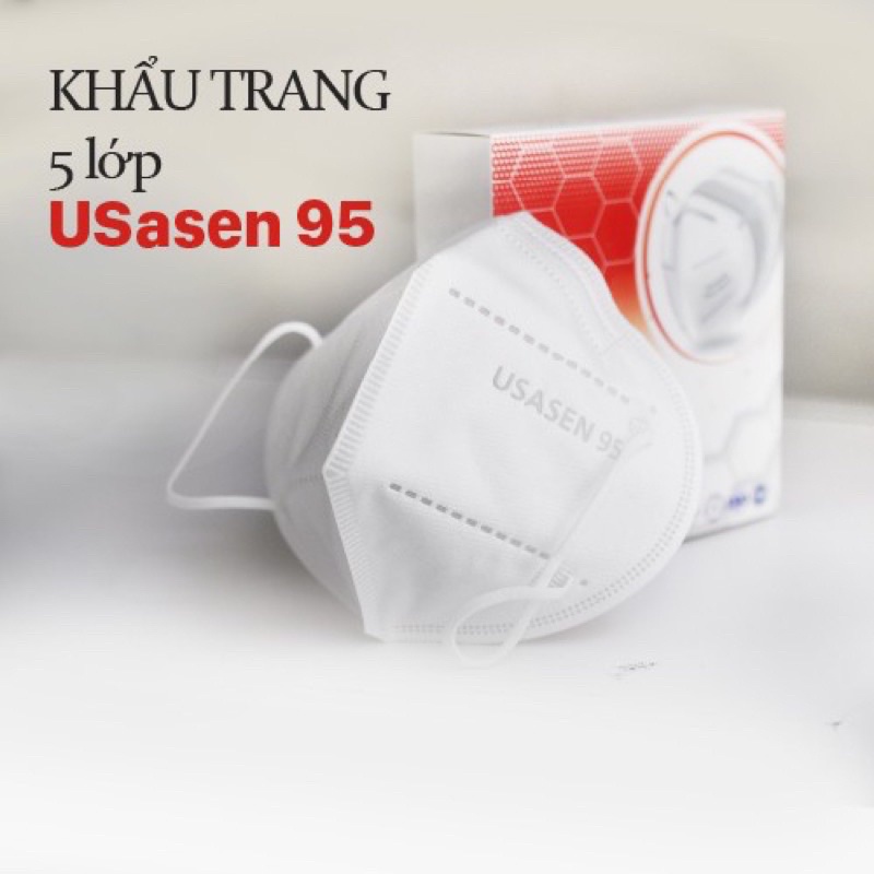 Khẩu trang ( 5 lớp ) Usasen 95 Pro Y tế kháng khuẩn - hộp 10 cái