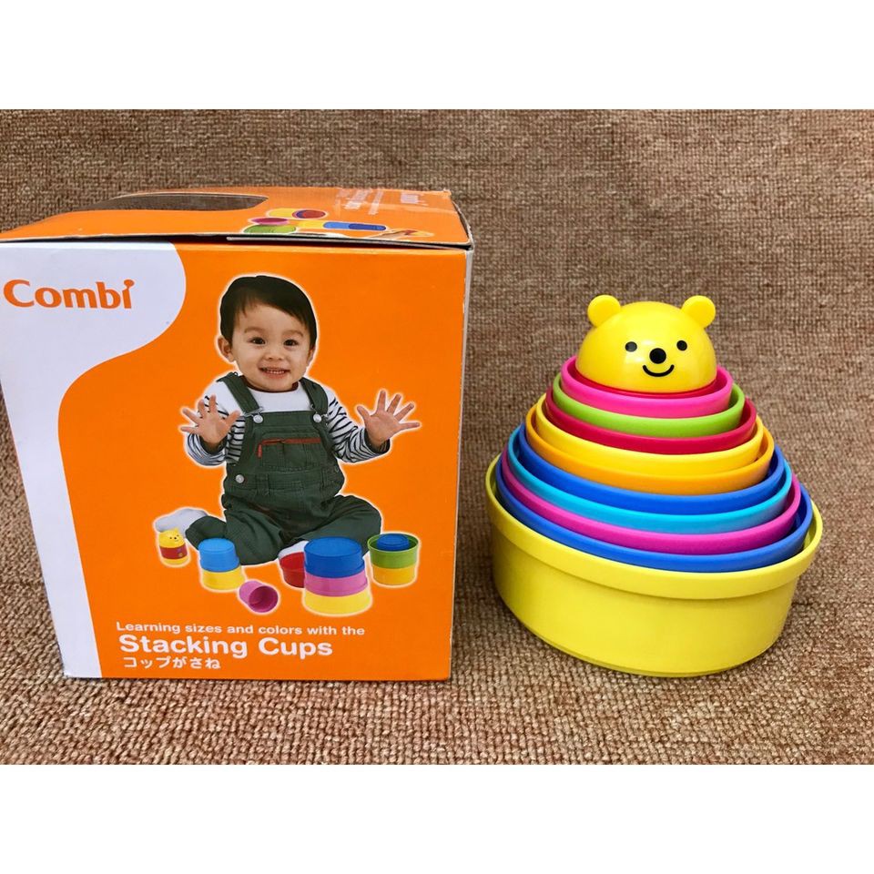 Bộ xếp tháp Combi hình gấu con cho bé từ 1 tuổi trở lên