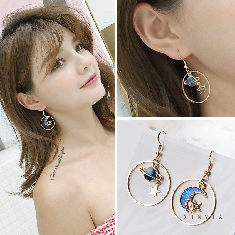 Set bông tai nữ dáng dài thiết kế hình dạng độc đáo phong cách Hàn Quốc